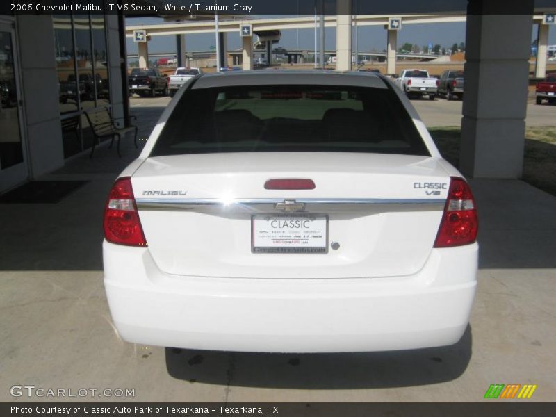 White / Titanium Gray 2006 Chevrolet Malibu LT V6 Sedan