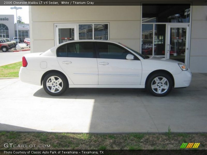 White / Titanium Gray 2006 Chevrolet Malibu LT V6 Sedan