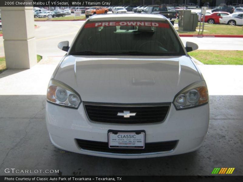 White / Titanium Gray 2006 Chevrolet Malibu LT V6 Sedan