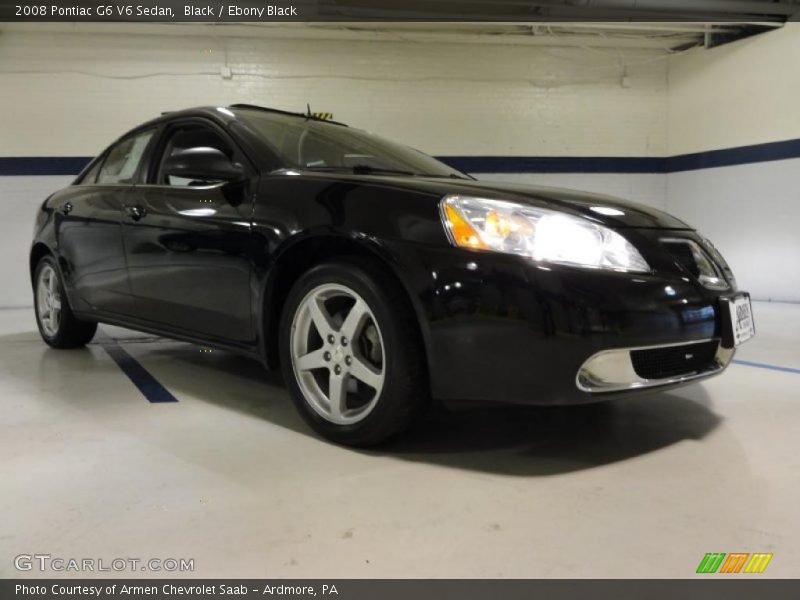 Black / Ebony Black 2008 Pontiac G6 V6 Sedan