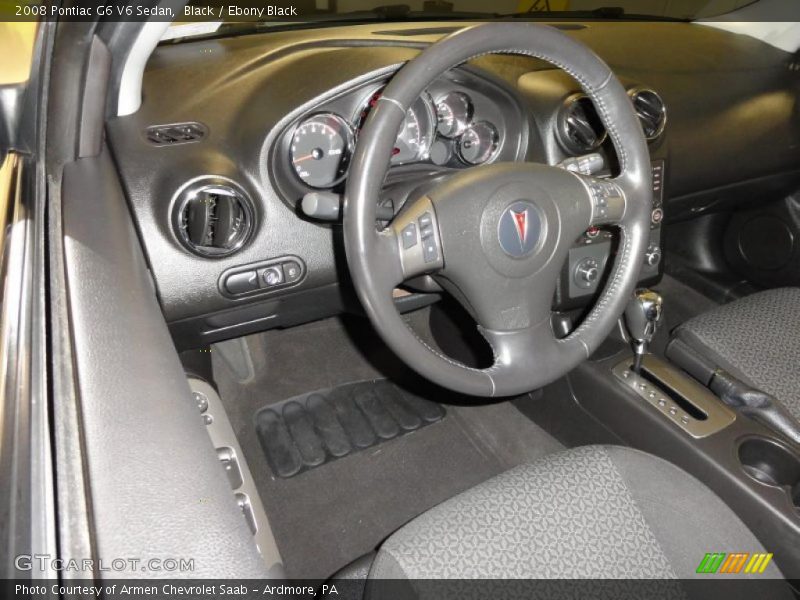 Black / Ebony Black 2008 Pontiac G6 V6 Sedan