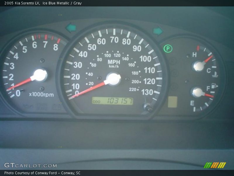 Ice Blue Metallic / Gray 2005 Kia Sorento LX