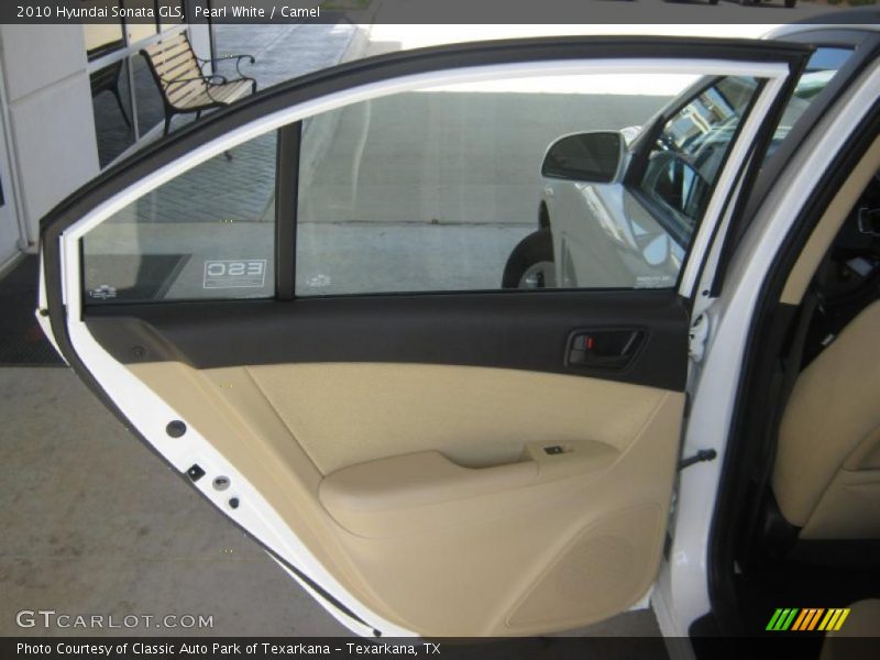 Pearl White / Camel 2010 Hyundai Sonata GLS