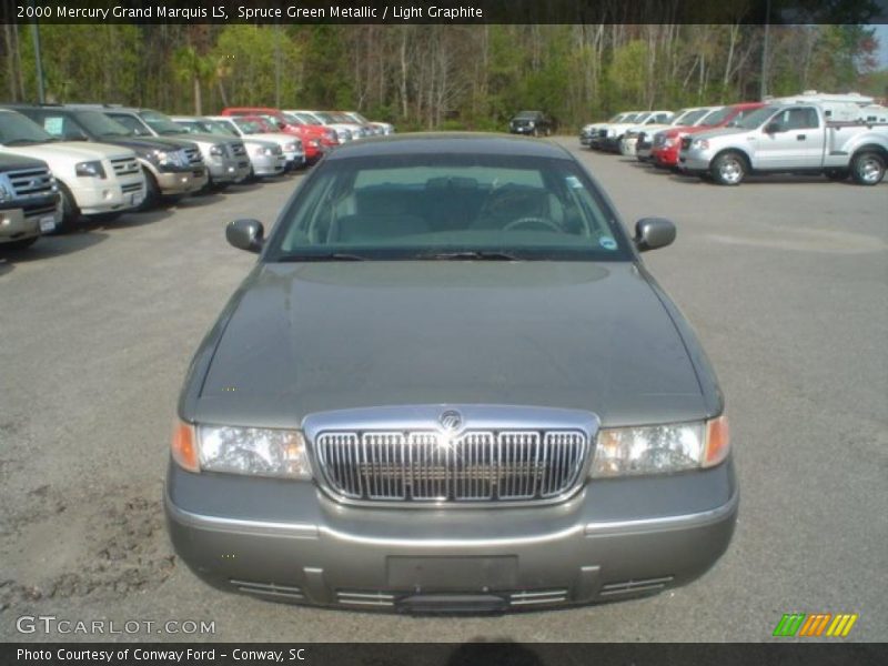 Spruce Green Metallic / Light Graphite 2000 Mercury Grand Marquis LS