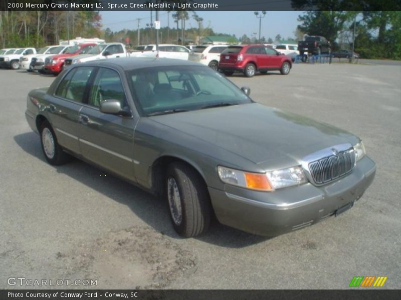 Spruce Green Metallic / Light Graphite 2000 Mercury Grand Marquis LS
