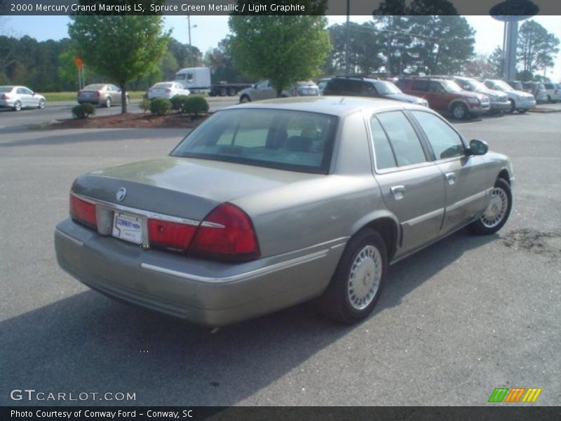 Spruce Green Metallic / Light Graphite 2000 Mercury Grand Marquis LS