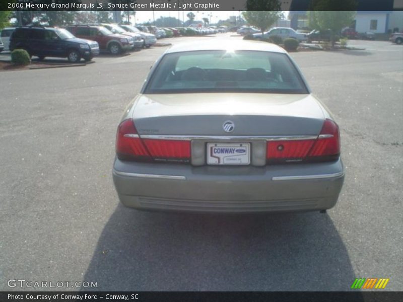 Spruce Green Metallic / Light Graphite 2000 Mercury Grand Marquis LS