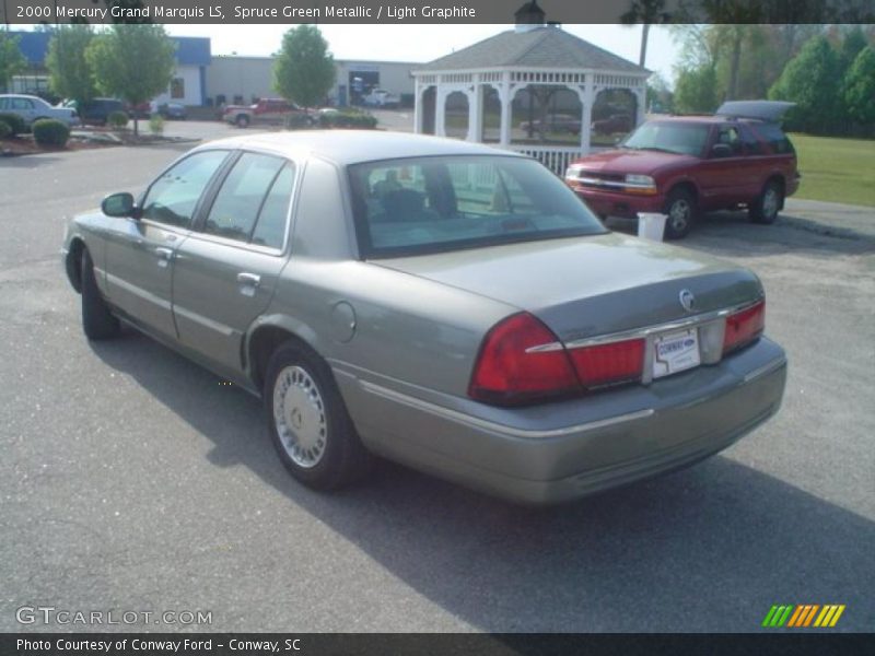 Spruce Green Metallic / Light Graphite 2000 Mercury Grand Marquis LS