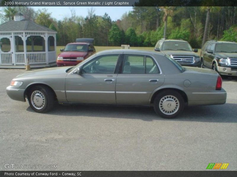 Spruce Green Metallic / Light Graphite 2000 Mercury Grand Marquis LS