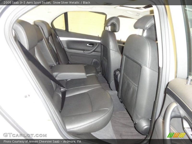 Snow Silver Metallic / Black 2008 Saab 9-3 Aero Sport Sedan