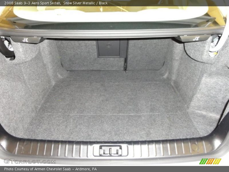Snow Silver Metallic / Black 2008 Saab 9-3 Aero Sport Sedan