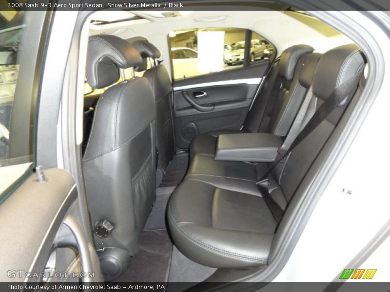 Snow Silver Metallic / Black 2008 Saab 9-3 Aero Sport Sedan