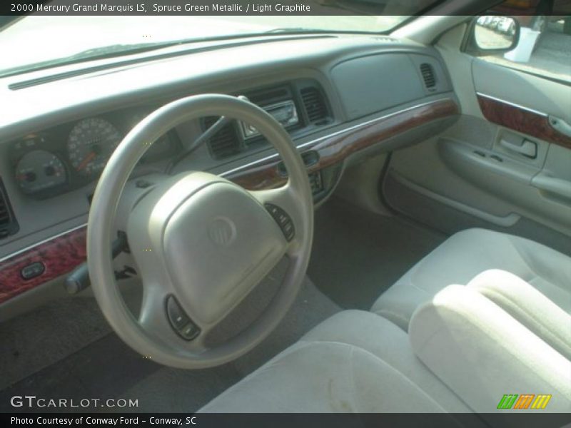 Spruce Green Metallic / Light Graphite 2000 Mercury Grand Marquis LS