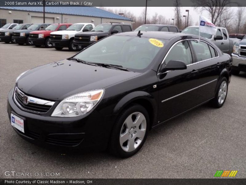 Carbon Flash Black / Gray 2008 Saturn Aura XE
