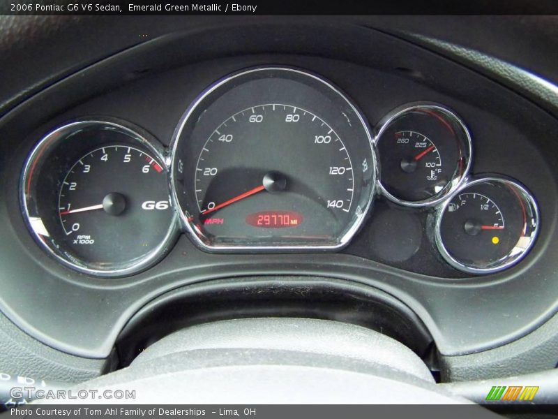 Emerald Green Metallic / Ebony 2006 Pontiac G6 V6 Sedan