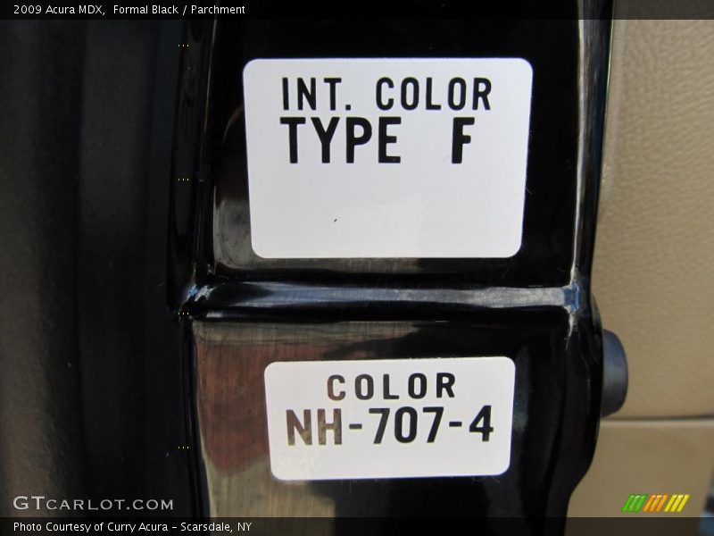 2009 MDX  Formal Black Color Code NH707