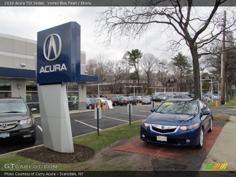 Vortex Blue Pearl / Ebony 2010 Acura TSX Sedan