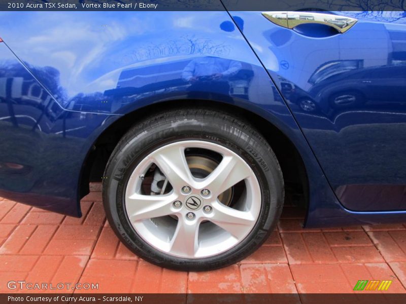 Vortex Blue Pearl / Ebony 2010 Acura TSX Sedan