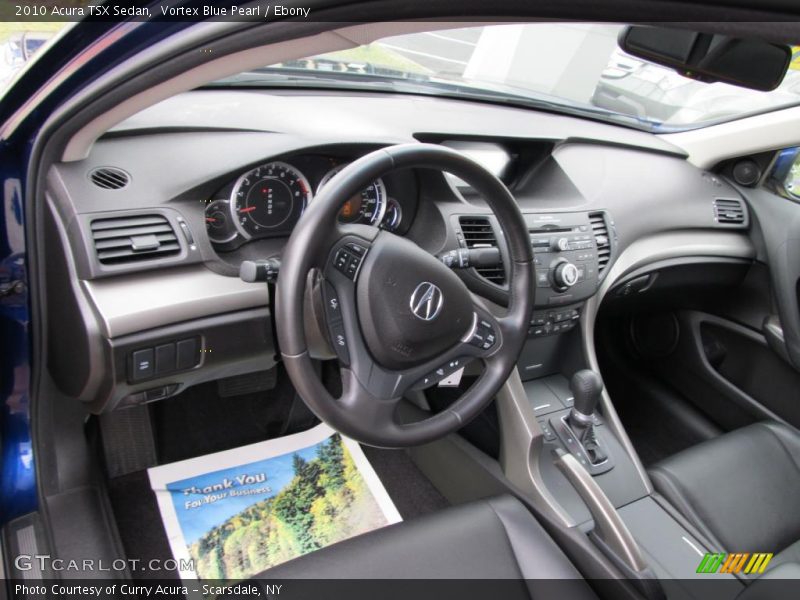 Vortex Blue Pearl / Ebony 2010 Acura TSX Sedan