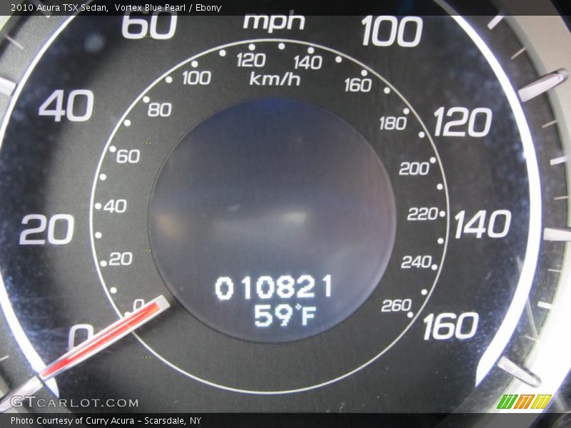 Vortex Blue Pearl / Ebony 2010 Acura TSX Sedan