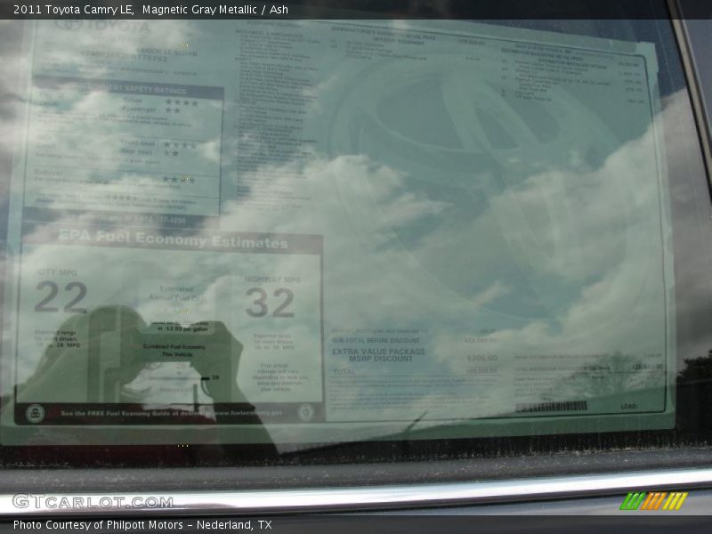 Magnetic Gray Metallic / Ash 2011 Toyota Camry LE