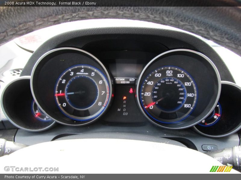 Formal Black / Ebony 2008 Acura MDX Technology