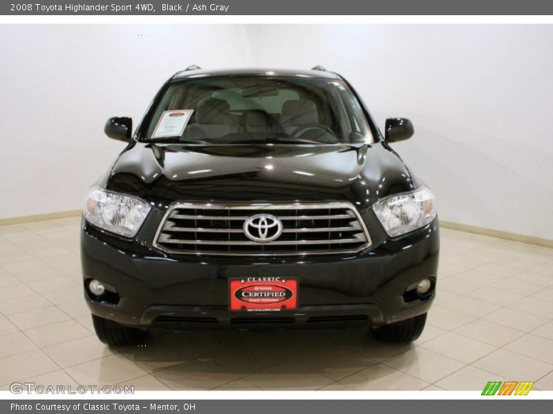 Black / Ash Gray 2008 Toyota Highlander Sport 4WD