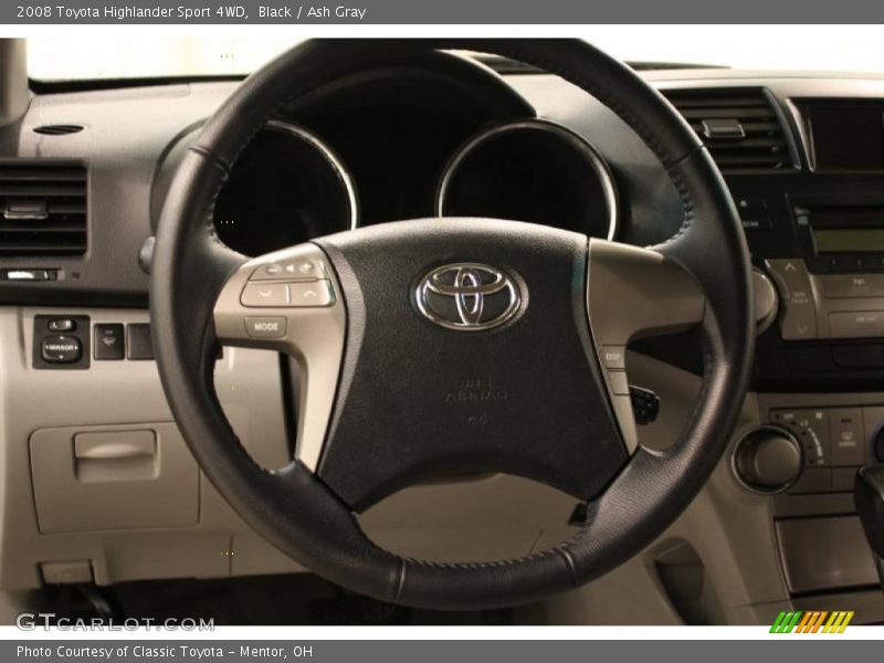 Black / Ash Gray 2008 Toyota Highlander Sport 4WD