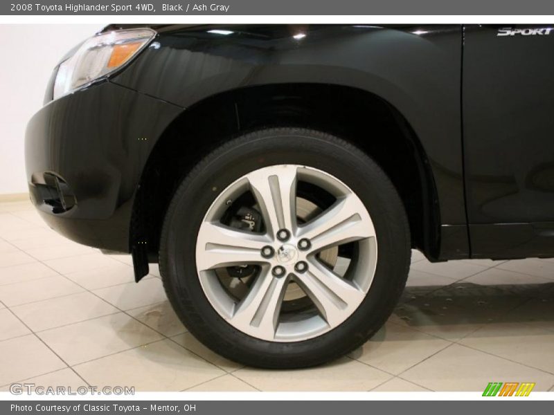 Black / Ash Gray 2008 Toyota Highlander Sport 4WD