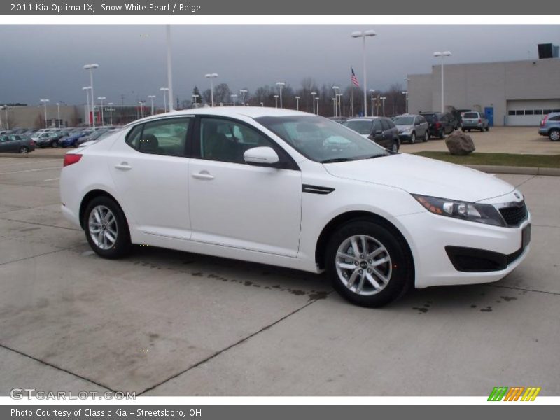 Snow White Pearl / Beige 2011 Kia Optima LX