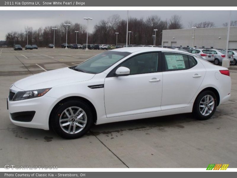 Snow White Pearl / Beige 2011 Kia Optima LX