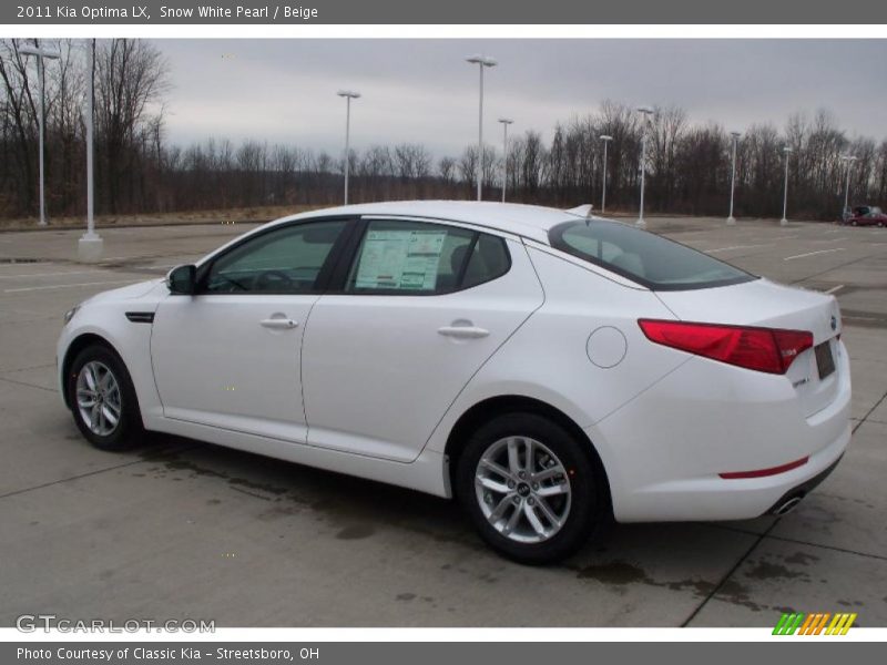 Snow White Pearl / Beige 2011 Kia Optima LX