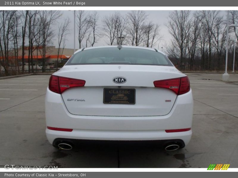 Snow White Pearl / Beige 2011 Kia Optima LX