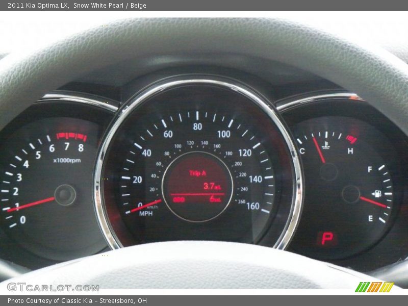 Snow White Pearl / Beige 2011 Kia Optima LX