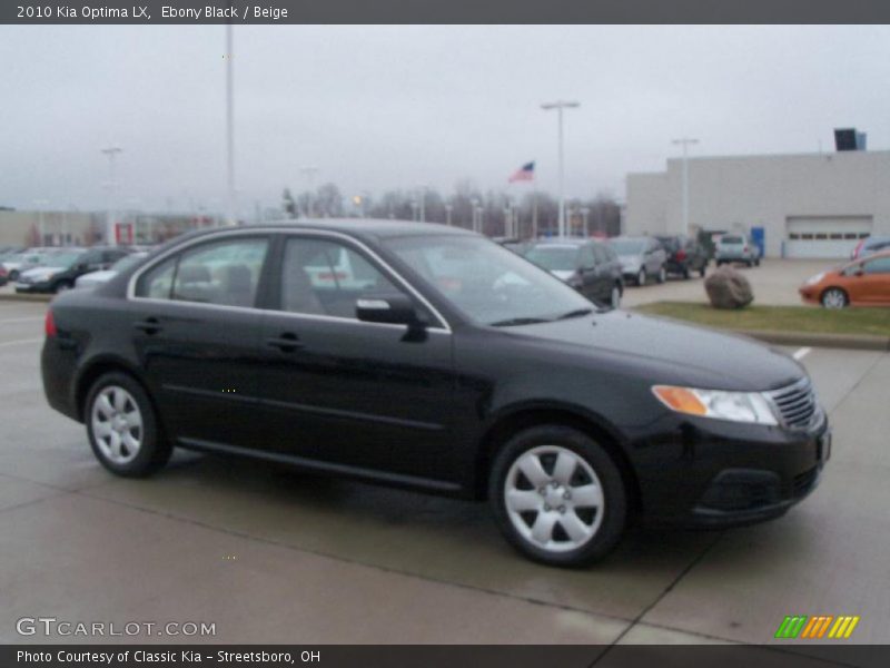 Ebony Black / Beige 2010 Kia Optima LX