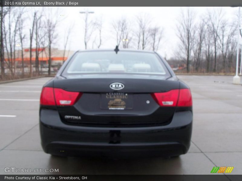 Ebony Black / Beige 2010 Kia Optima LX