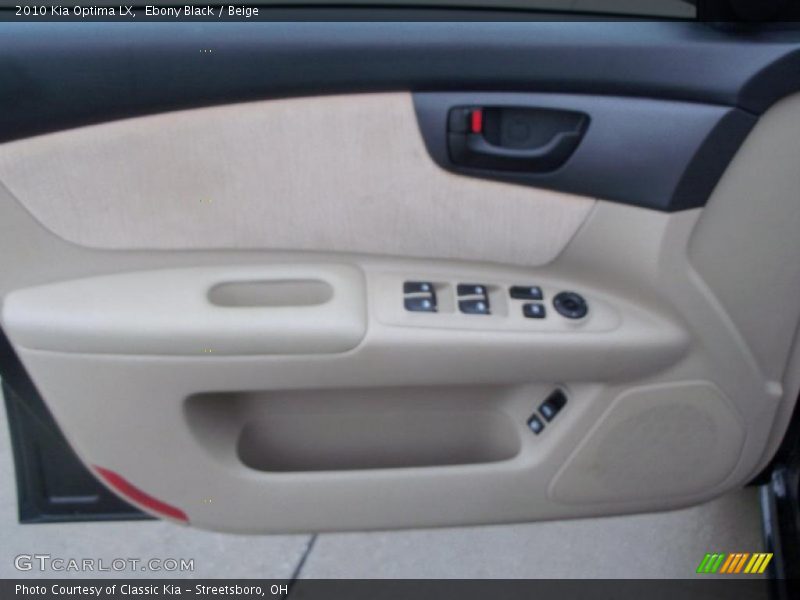 Ebony Black / Beige 2010 Kia Optima LX