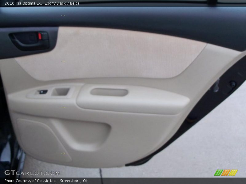 Ebony Black / Beige 2010 Kia Optima LX