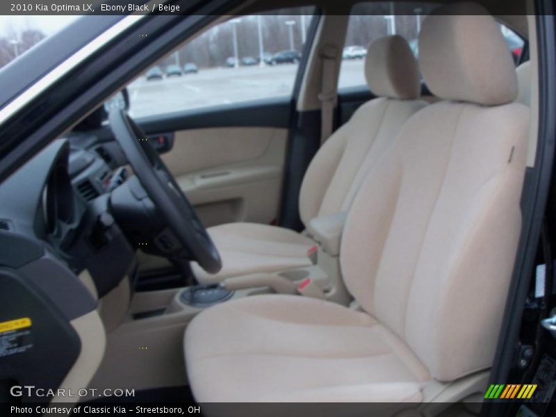 Ebony Black / Beige 2010 Kia Optima LX