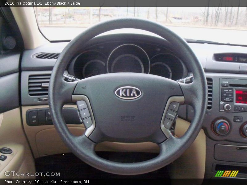 Ebony Black / Beige 2010 Kia Optima LX