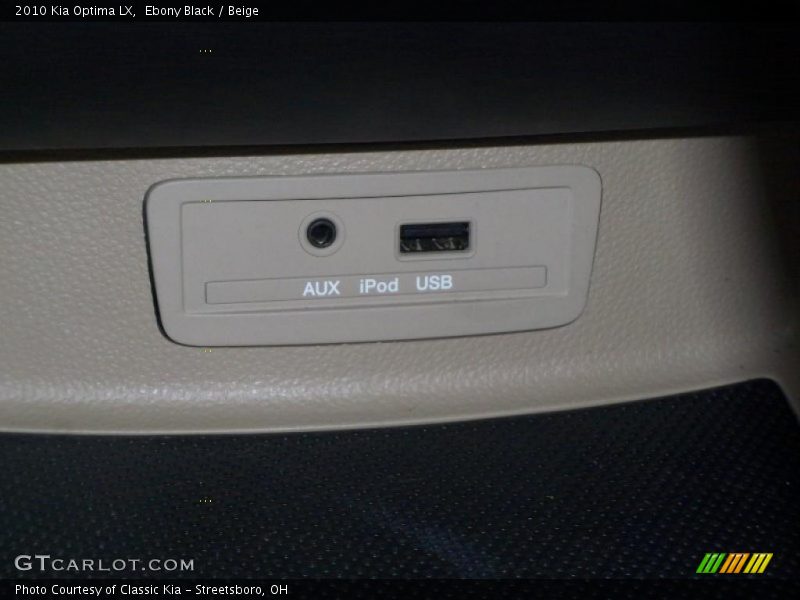 Ebony Black / Beige 2010 Kia Optima LX