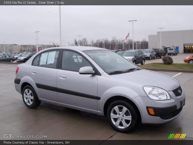 Clear Silver / Gray 2009 Kia Rio LX Sedan