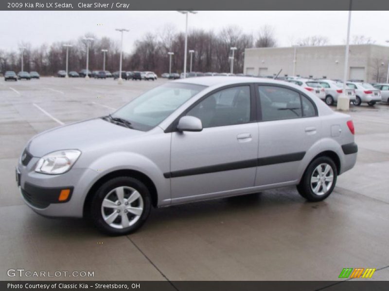 Clear Silver / Gray 2009 Kia Rio LX Sedan