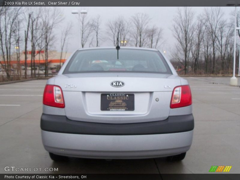 Clear Silver / Gray 2009 Kia Rio LX Sedan