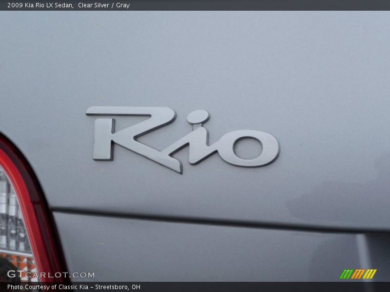 Clear Silver / Gray 2009 Kia Rio LX Sedan