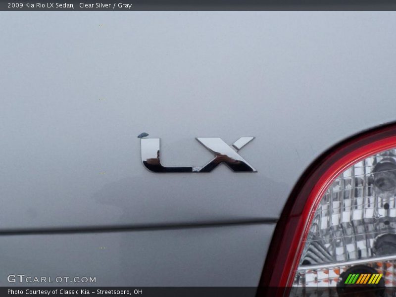 Clear Silver / Gray 2009 Kia Rio LX Sedan