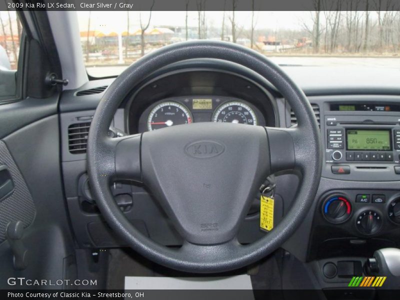 Clear Silver / Gray 2009 Kia Rio LX Sedan