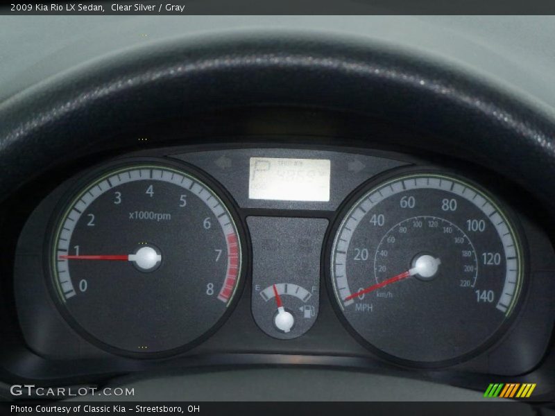 Clear Silver / Gray 2009 Kia Rio LX Sedan