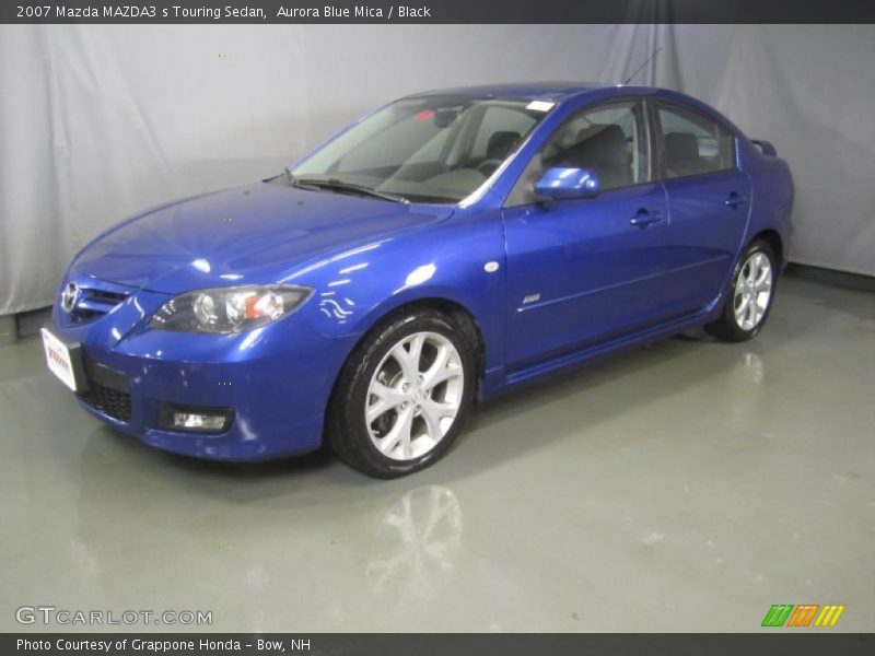 Aurora Blue Mica / Black 2007 Mazda MAZDA3 s Touring Sedan