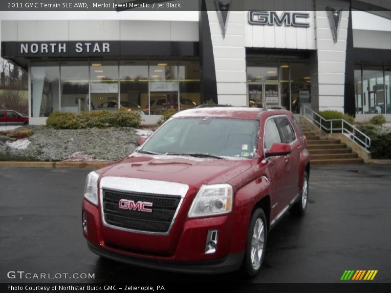 Merlot Jewel Metallic / Jet Black 2011 GMC Terrain SLE AWD